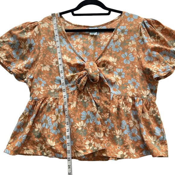 Floral print Top. Perfect Summer blouse. Size XL - Picture 6 of 11